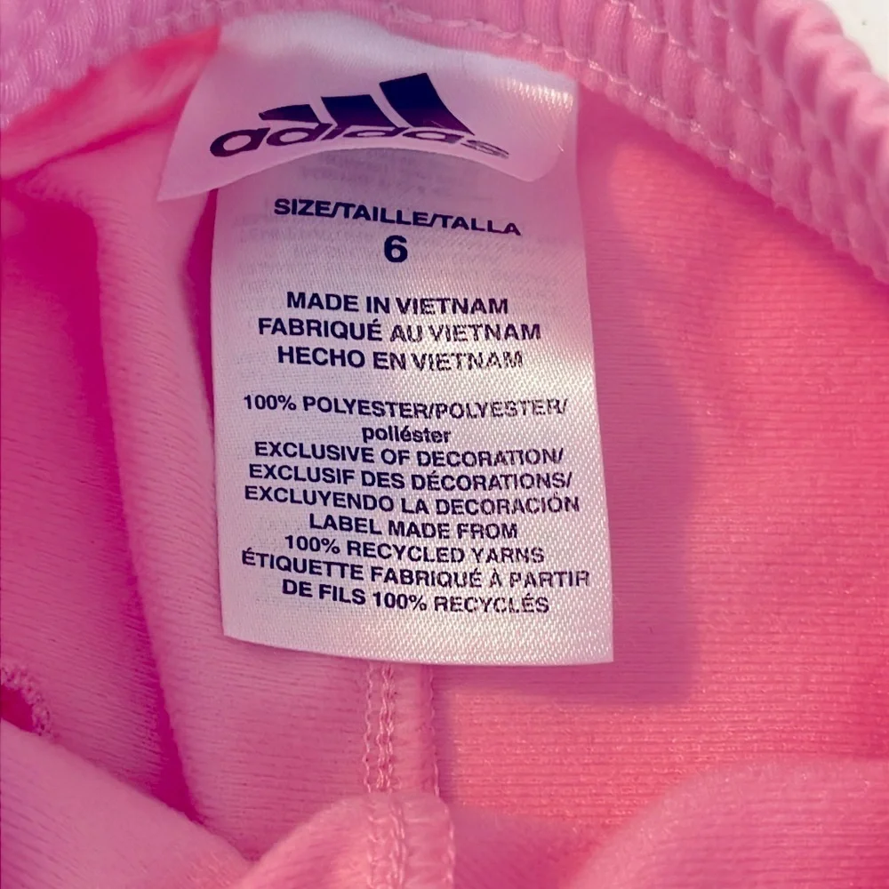 Adidas Pink w/White Stripes Jogger/Track Pants Size 6